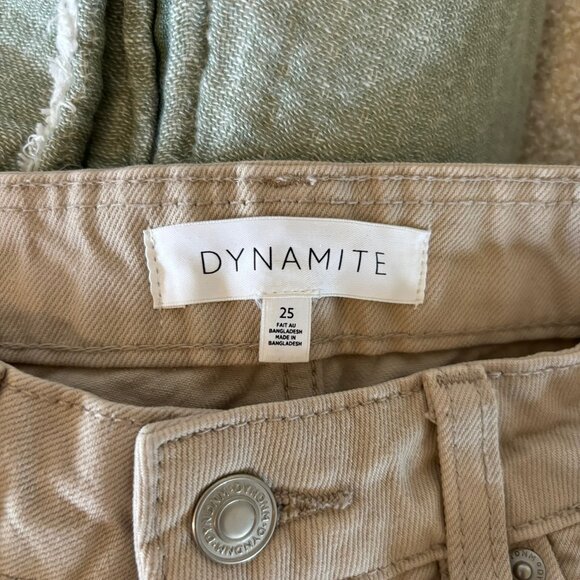 Dynamite High-Rise Frayed Denim Shorts – Size 25 - Picture 8 of 8